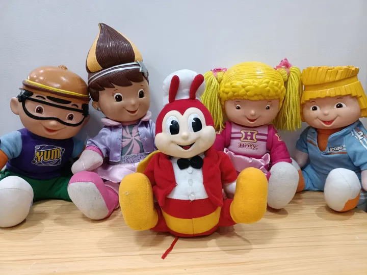 Rare Vintage Jollibee Characters Popo and Yum Doll Jollibee