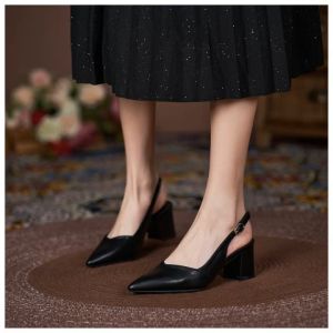 Giày cao gót big size 40 41 42 43 hở gót thời trang sang chảnh size lớn ngoại cỡ rất êm chân