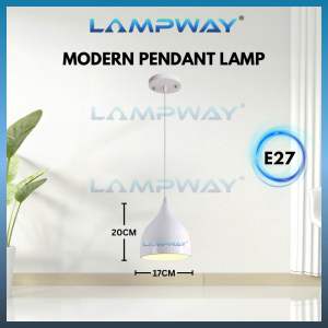 Modern Single Pendant Lamp Cafe Pendant Lamp Black and White E27 Lamp holder