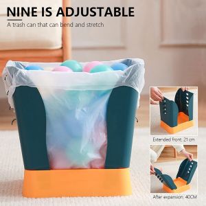 Garbage Bags Adjustable Trash Can Expanded Design Household Kitchen Convenience Trash Can Garbage Bin Ready Stock