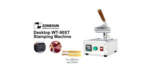 ZONESUN เครื่องปั๊มหนังด้วยตนเองเครื่องปั๊มฟอยล์ร้อน