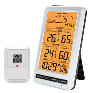 Wireless Weather Station Digital Color Display Home Cffice Greenhouse Outdoor Indoor Temperature Humidity Barometric Pressure