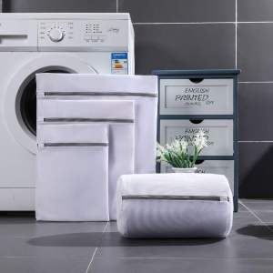 Mesh Laundry Bag Wash Bag Washing Machine Bag Bra Bag - Fine Mesh Design, Water Permeable, Zipper Protective Cover - Polyester Fiber