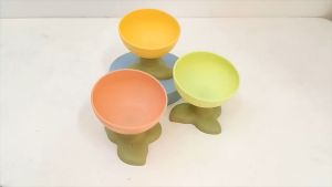 chén chống gù hình cỏ ba lá dành cho chó mèo - T3 PETS SHOP