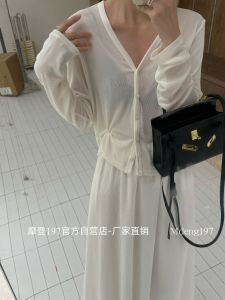 Modern Modal Long Sleeve Open Cardigan T-Shirt Womens Summer Thin Sun Protection Small Shirt Korean Style Slim Fit Pure Color