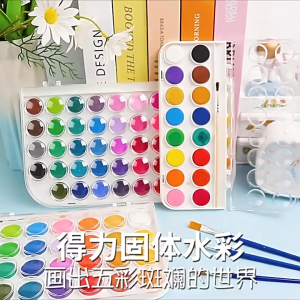 【𝗦𝗚 𝗦𝗧𝗢𝗖𝗞 】Deli Solid Pigments Watercolor Paint Water Colour Paint Set Art Supplies for Painting Drawing