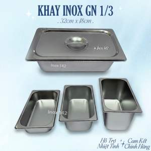 🅾️ KHAY INOX GN 1/3 / KHAY ĐỰNG THỰC PHẨM / KHAY ĐỰNG TOPPING / KHAY BUFFET / KHAY INOX SƠ CHẾ THỰC PHẨM