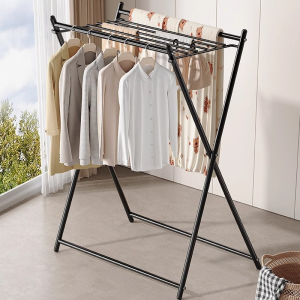 BEASTLAND Balcony Folding clothes drying rack Clothes Rack Floor Standing Sampayan Bedroom Clothes Hanger
