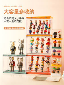 Acrylic Display Case Toy Figure Storage Box Dustproof Transparent Showcase Stand for Collectible Models Childrens Room Decor