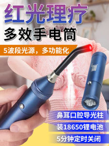 Red Light Therapy Lamp Flashlight Rechargeable Five Light Sources Infrared Beauty Salon Medical Photo Skin Pain Relief