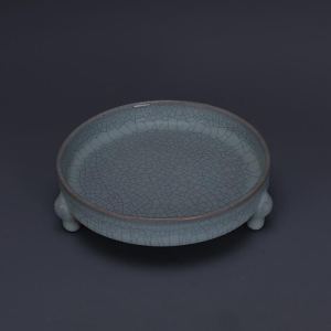 Song Dai Ru Kiln Tian Celadon Glaze Nails Three Feet Wash Old Hand-Unearthed Antique Porcelain Antique Collection Ornaments