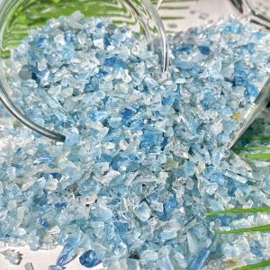 Mảnh Đá Aquamarine Tự Nhiên 50g/100g 1-5mm Đá Pha Lê Dùng Làm Tranh Ghép DIY & Thủ Công Đá Quý Hoàn Hảo Để Chế Tác