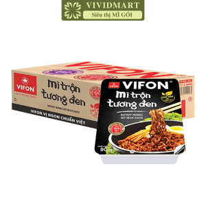 [THÙNG 18 KHAY] - VIFON - Mì khay trộn Vifon 6 vị: Hải Sản Spaghetti Bò Sa tế Tương đen Pad Thái Tôm chua cay Thái (90g/khay)