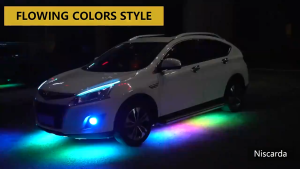 LEDไฟใต้ท้องรถ120CM/150CM รถยนต์ กันน้ำ หลอดไฟสี กันน้ำ 12V แอพควบคุมการเปลี่ยนสี or พร้อมรีโมทRGBเปลี่ยนสี เปลี่ยนstep