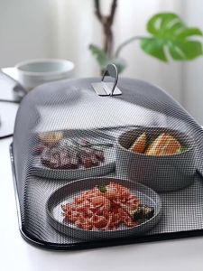 Large Square Table Food Cover Ironwork Dish Cover Durable Dish Cover Kitchenware