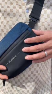 Túi đeo chéo sang trọng We powern 4 màu 7 ngăn-Đen ngang MR7 [SIÊU SALE]