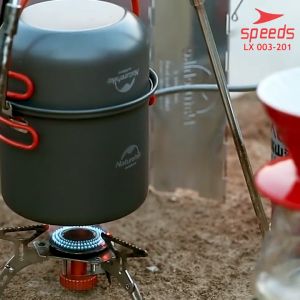 SPEEDS Alat Masak Set Mini Camping Cooking Set 2-3 Orang Nesting Stove  Portable 003-201
