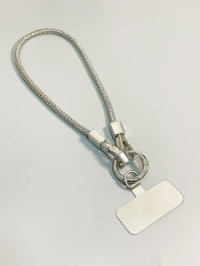 Durable Detachable Metal Phone Strap High-End Feel Handy Carry-On Clip-Style Universal Phone Rope for Digital Accessories