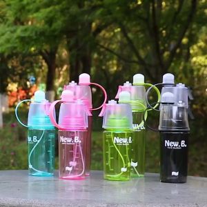 Bình đựng nước thể thao có đầu xịt phun sương làm bằng nhựa PC (400ml-600ml tùy chọn)