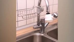 Stainless Steel Faucet Storage Rack Adjustable Sink Rag Sponge Draining Rack Kitchen Keimav-official