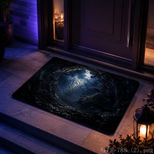 VIKAMA Cave Bats Halloween Doormat Non Slip Indoor Outdoor Rug Spooky Horror Front Entrance Welcome Decor Door Mat