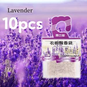 10pcs Wardrobe Fragrance Sachets Natural Flower Flavor Bag Odor Removal Incense Hanging Decor for Home Bedroom Car Shoe Cabinets