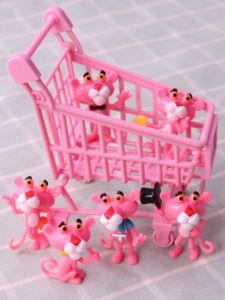 Đồ Chơi Hộp Mù Búp Bê Báo Hồng Dễ Thương Đồ Trang Trí Bánh Xe Đẩy Đồ Trang Trí Bàn Đồ Chơi Hoạt Hình DC Búp Bê Báo Hồng