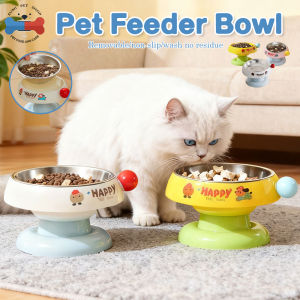 Stainless Steel Elevated Pet Bowl Large Diameter Anti-Spill Detachable Easy to Clean