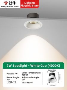 Bull | Dazzle Prevention Adjustable Angle LED Downlight