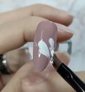 Nail Art Brush Set 8pcs Line Flower Drawing UV Gel Manicure Tool French Brushes Set Smile Half Moon Shape DIY