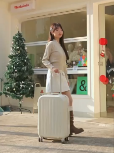Charles X Luggage – USB + Cup Holder Trolley with 360° Wheels & Side Hook 20-28 Inch