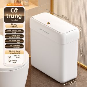 Joybos | Thùng Rác Gia Đình Dung Lượng Lớn Có Nắp Đậy Treo Tường Khe Nhỏ