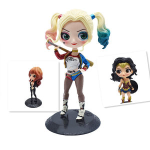 <Available> 15CM Harley Quinn Action Figures PVC Big Eye Wonder Woman Princess Character Animation Model Toy Ornaments