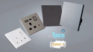 [NEW 2025] RETOUCH THINS+ (ECRU COLOR) THINS+ Ultra Thin Socket and Switch 13A 15A 20A Door Bell Autogate