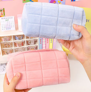 【♡Lovely girls house♡】Multifunctional Large Capacity Cosmetic Bag Student Pencil Case Stationery Plush Storage Bag for Women Girls