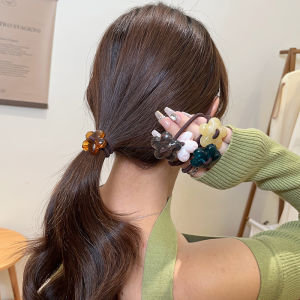 Adorable Vintage Hair Accessories Peach to Dew Sweet Floral Hair Bands and Cutesy Tail Wraps New Arrival