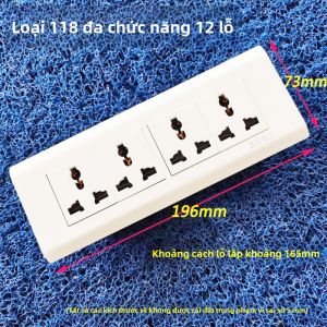 Tấm Ổ Cắm Công Tắc Điện 118 Hai Ba Bốn Vị Trí Ổ Cắm Tường 10 Lỗ 15 Lỗ 20 Lỗ Ổ Cắm Công Tắc Công Nghiệp Tiêu Chuẩn Quốc Gia