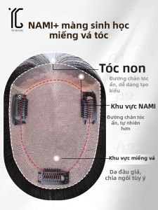 Mũ Tóc Giả Che Khuyết Điểm Tóc Trắng Không Đường May