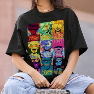 Bandai | Japanese Anime ONE PIECE Luffy Sauron Peripheral Printed Cotton T-shirt Summer Mens and Womens Tops Short Sleeves Ins Fashion