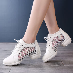 Casual Sneakers Women Jazz Dance Shoes Female White Outdoor Mesh Girls Modern Hip Hop Dancing Adult Ladies Sports Shoes