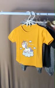 9 Shop Setelan Baju Atasan Dan Celana Anak Perempuan Umur 3-5 Tahun SETELAN UNICORN SQUAREE Gambar Kartun Kuda Ponyy Lucu Imut