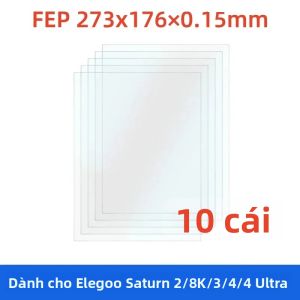 5 CHIẾC FEP Phát Hành Phim 273x176x0.15mm Cho ELEGOO Saturn 2/8K Saturn 3/Ultra/4/4 Ultra LCD Nhựa 3D Máy In Phần Phụ Kiện
