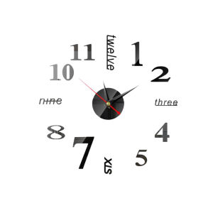 Modern Minimalist Silent Wall Clock for Living Room And Study Room Decor Acrylic Material round Shape Battery Powered