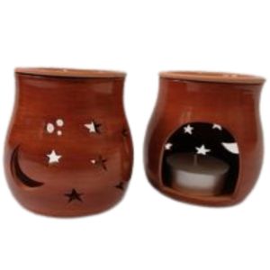 Handcrafted Terracotta Aroma Tea Light Candle Oil Burner