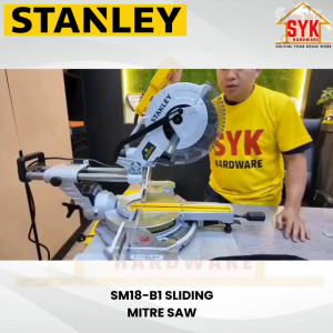 SYK Stanley SM18-B1 Sliding Electric Miter Saw Machine Wood Aluminium Cutting Machine Mesin Potong Kayu