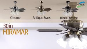 MT Edma 30in Miramar Kipas Angin Lampu Gantung Plafon Menggunakan Bohlam E27 dan 3 Speed Pull Chain