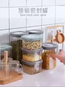 กระปุกพลาสติกถนอมอาหาร ฝาปิดสูญญากาศ 600มล-2000มล.