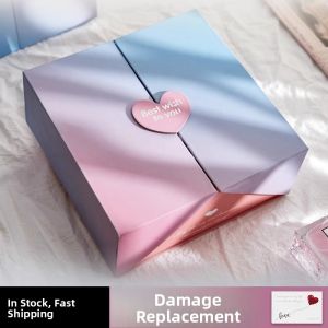 Large Size Birthday Gift Box Creative Empty Box High-End Gift Packaging Box Elegant Ceremony Sentiment for Girlfriend Surprise