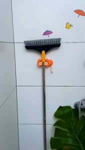 Sikat Lantai Wiper 3in1 Pembersih Lantai Dinding Kamar Mandi Gagang Panjang Portable Sapu Lancip Model V