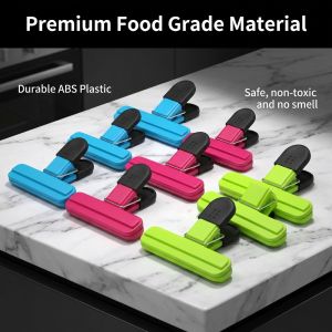 XMSJ | 6pcs T-type Kitchen Food Sealing Clip Household Tea Snacks Plastic Bag Moisture Proof and Leak Proof Multipurpose Sealing Clip